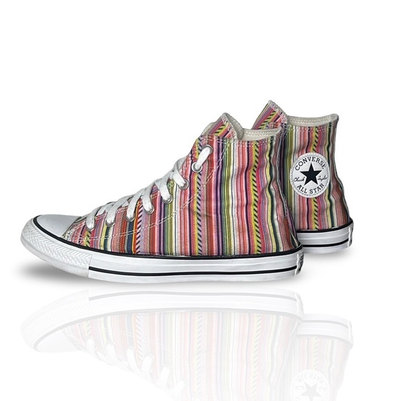 Converse Chuck Taylor All Star Summer Stripes High Top (Size Mens 8/Womens 10) - Picture 1 of 7